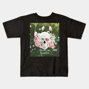 rebell in flowers Kids T-Shirt